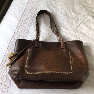 Faux Leather Tote Bag.